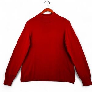 Woolrich Women’s  Ruby Red Cotton Turtleneck Sweater Long Sleeve Size X Large